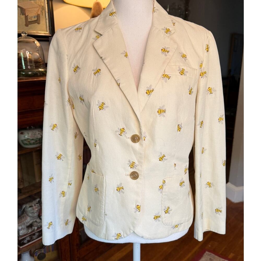 Anthropologie Daughters of the Liberation Linen Bumblebee Blazer, Size 8